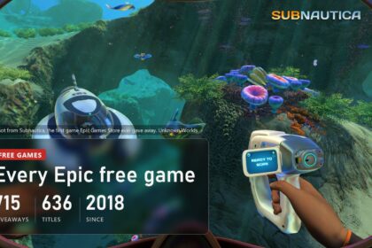A Subnautica underwater scene with the Epic giveaway totals over it