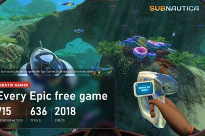 A Subnautica underwater scene with the Epic giveaway totals over it