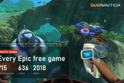 A Subnautica underwater scene with the Epic giveaway totals over it