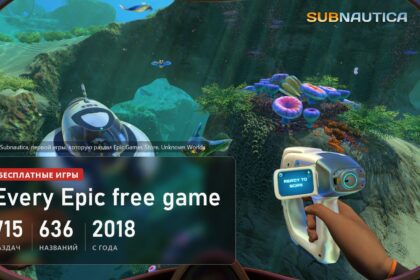 A Subnautica underwater scene with the Epic giveaway totals over it