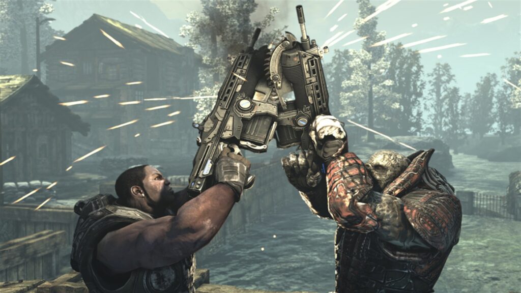 Gears of War 2, chainsaw duel