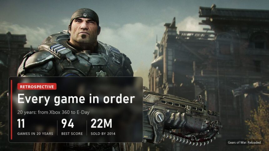 Every Gears of War game in order: 11 games in 20 years, best score 94, 22 million sold by 2014