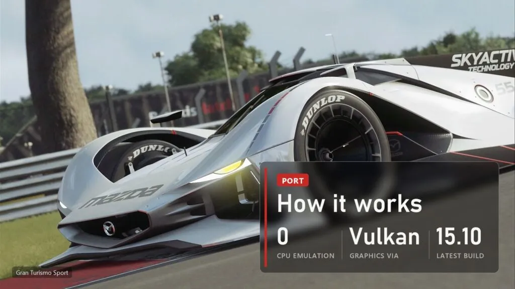 Gran Turismo Sport: the RyGT port runs without CPU emulation, graphics via Vulkan