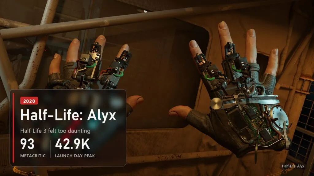 The gravity gloves in Half-Life: Alyx