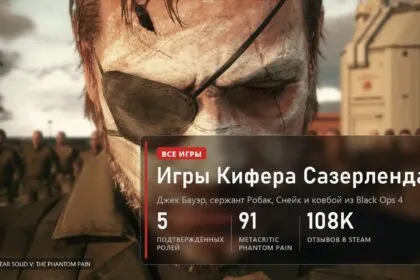 Все игры Кифера Сазерленда: от 24 до Metal Gear Solid V и Black Ops 4