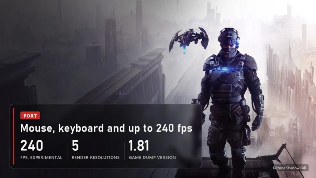 Killzone Shadow Fall PC port: mouse, keyboard and up to 240 fps