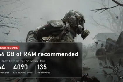 METRO 2039: 64 GB of RAM and RTX 4090 in recommended specs, 135 GB storage