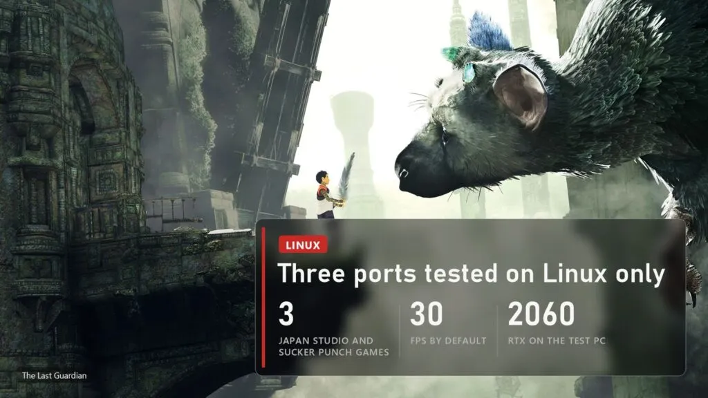 The Last Guardian: three HayatoG ports tested on Linux only, 30 FPS by default