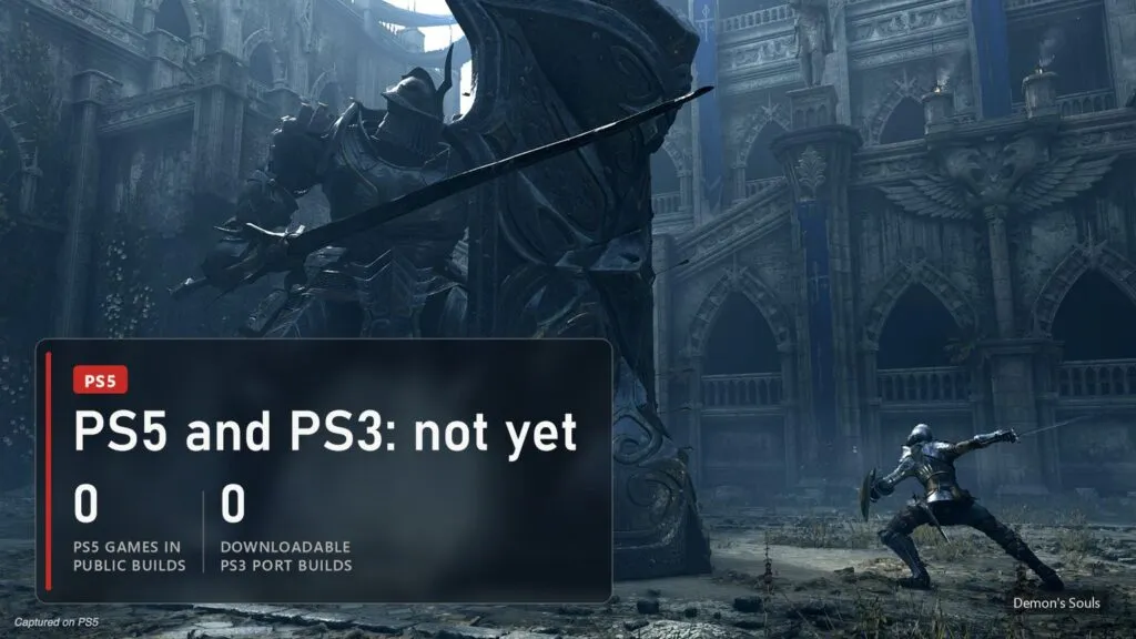 Demon's Souls: no PS5 game playable in public emulator builds