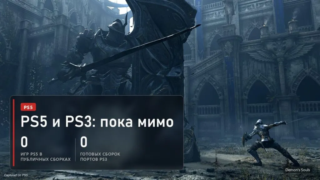 Demon's Souls: ни одной игры PS5 в публичных сборках эмуляторов
