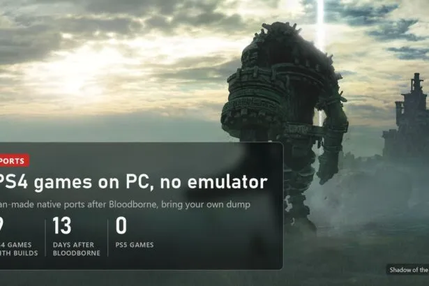 Shadow of the Colossus: nine PS4 games now run on PC without an emulator