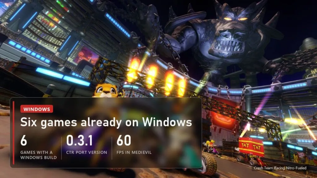 Crash Team Racing Nitro-Fueled: six PS4 fan ports already have Windows builds