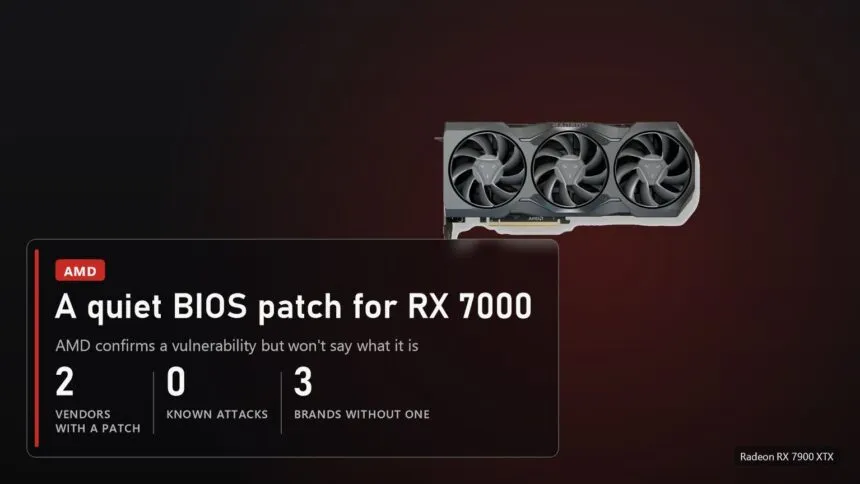 Radeon RX 7900 XTX: BIOS update from two vendors, no known attacks