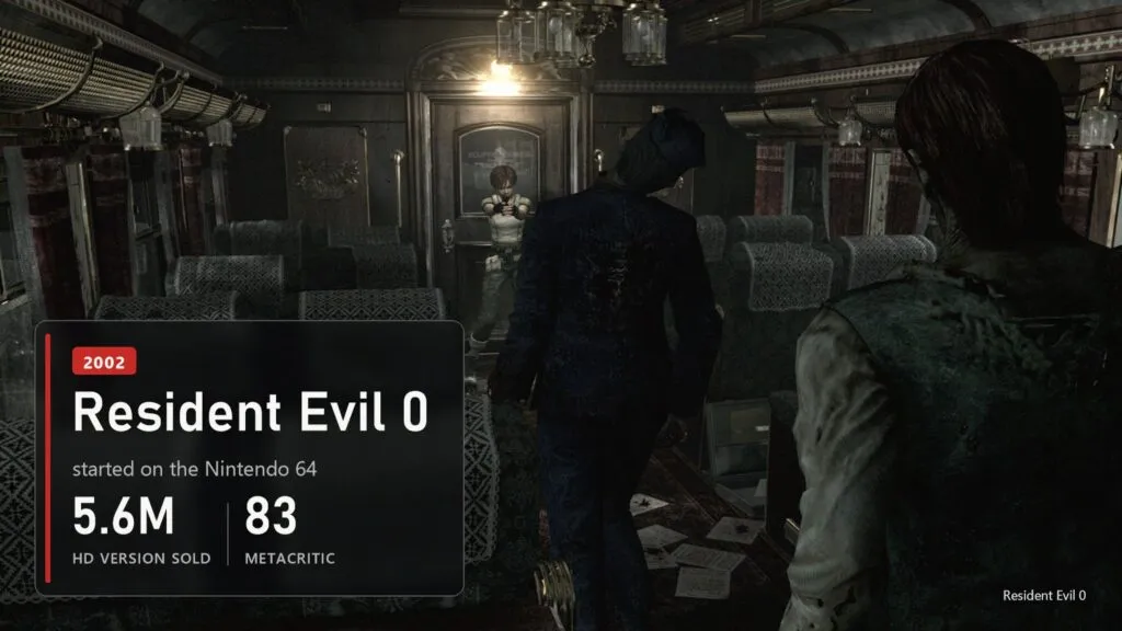 Rebecca on the train in Resident Evil 0