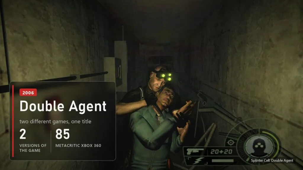 Sam Fisher takes a man hostage in Splinter Cell: Double Agent