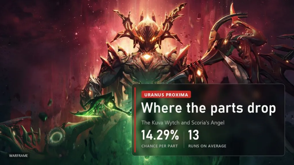 A horned red monster looms over a green warrior with a scythe on a battlefield