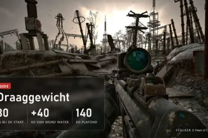Draaggewicht verhogen in Stalker 2: Weird Water geeft 40 kg, maar 140 is het plafond
