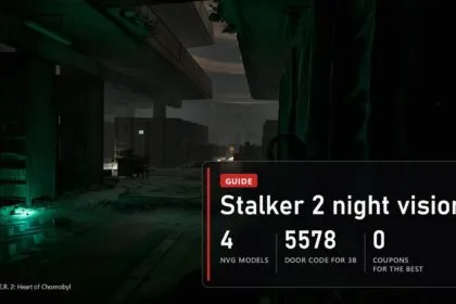 Stalker 2 night vision: the best NVGs are free in Yantar behind door code 5578