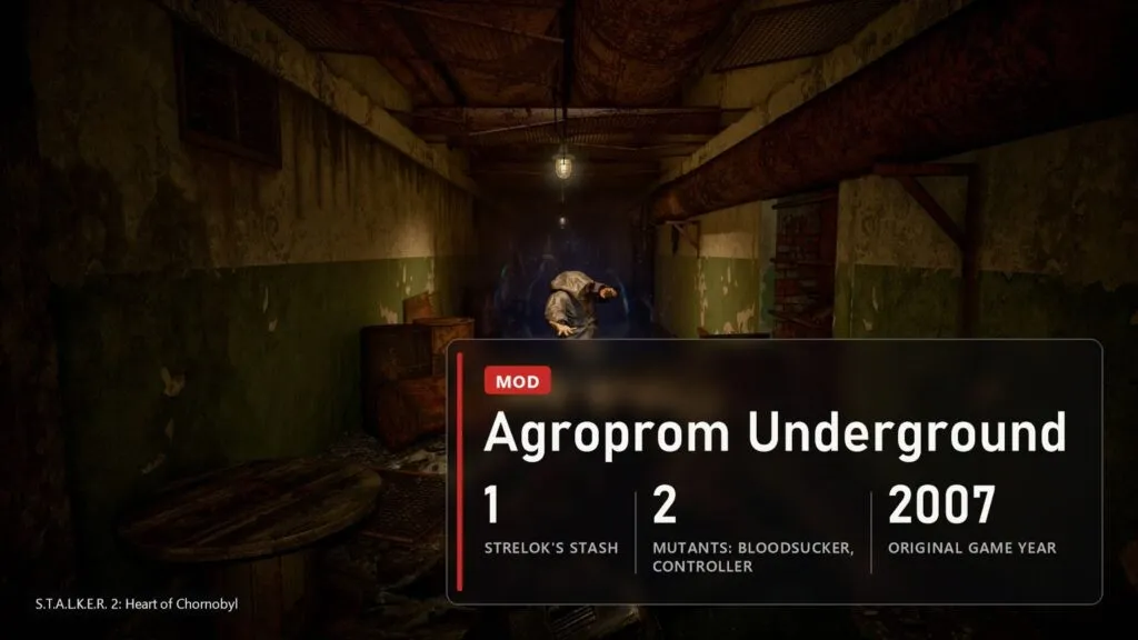 S.T.A.L.K.E.R. 2 mod: Agroprom Underground, Strelok stash, bloodsucker and controller