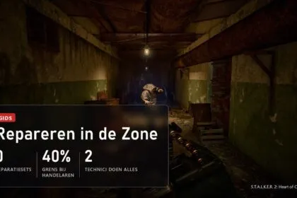Repareren in Stalker 2: geen reparatiesets, en maar één handelaar koopt kapotte wapens
