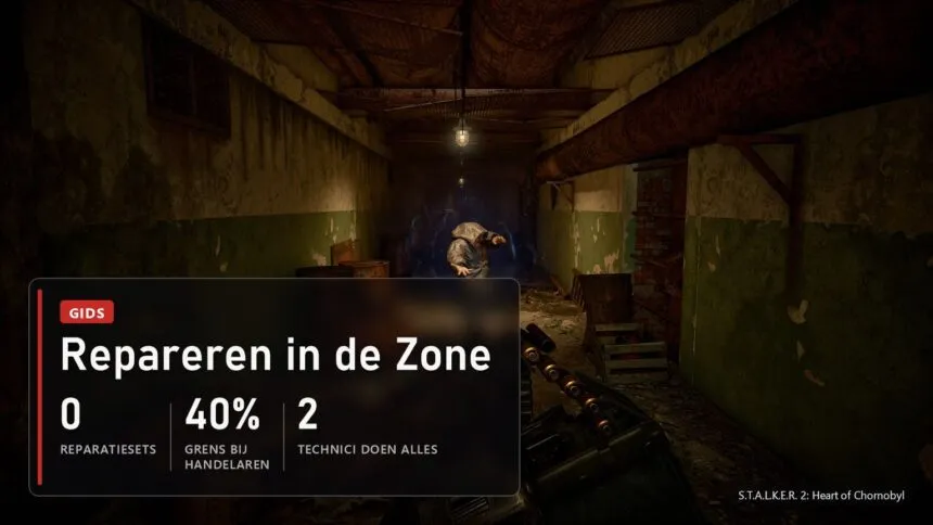 Repareren in Stalker 2: geen reparatiesets, en maar één handelaar koopt kapotte wapens