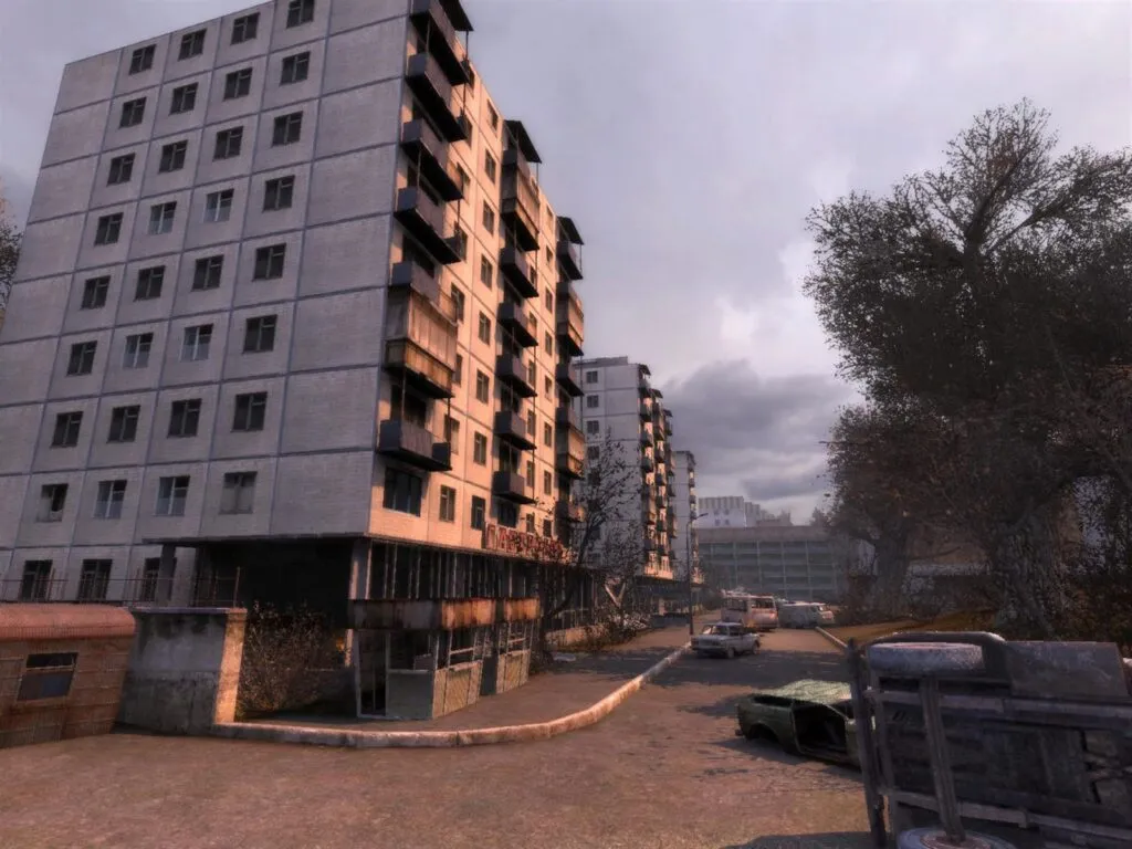 A Pripyat tower block in S.T.A.L.K.E.R.: Shadow of Chernobyl