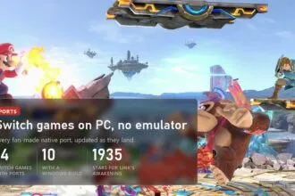 Switch games on PC without an emulator: 14 games with fan ports, 10 with a Windows build, 1935 stars for Link's Awakening