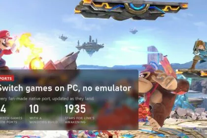 Switch games on PC without an emulator: 14 games with fan ports, 10 with a Windows build, 1935 stars for Link's Awakening