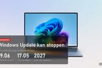 Windows Update kan stoppen: deadlines 19 juni en 17 mei 2027